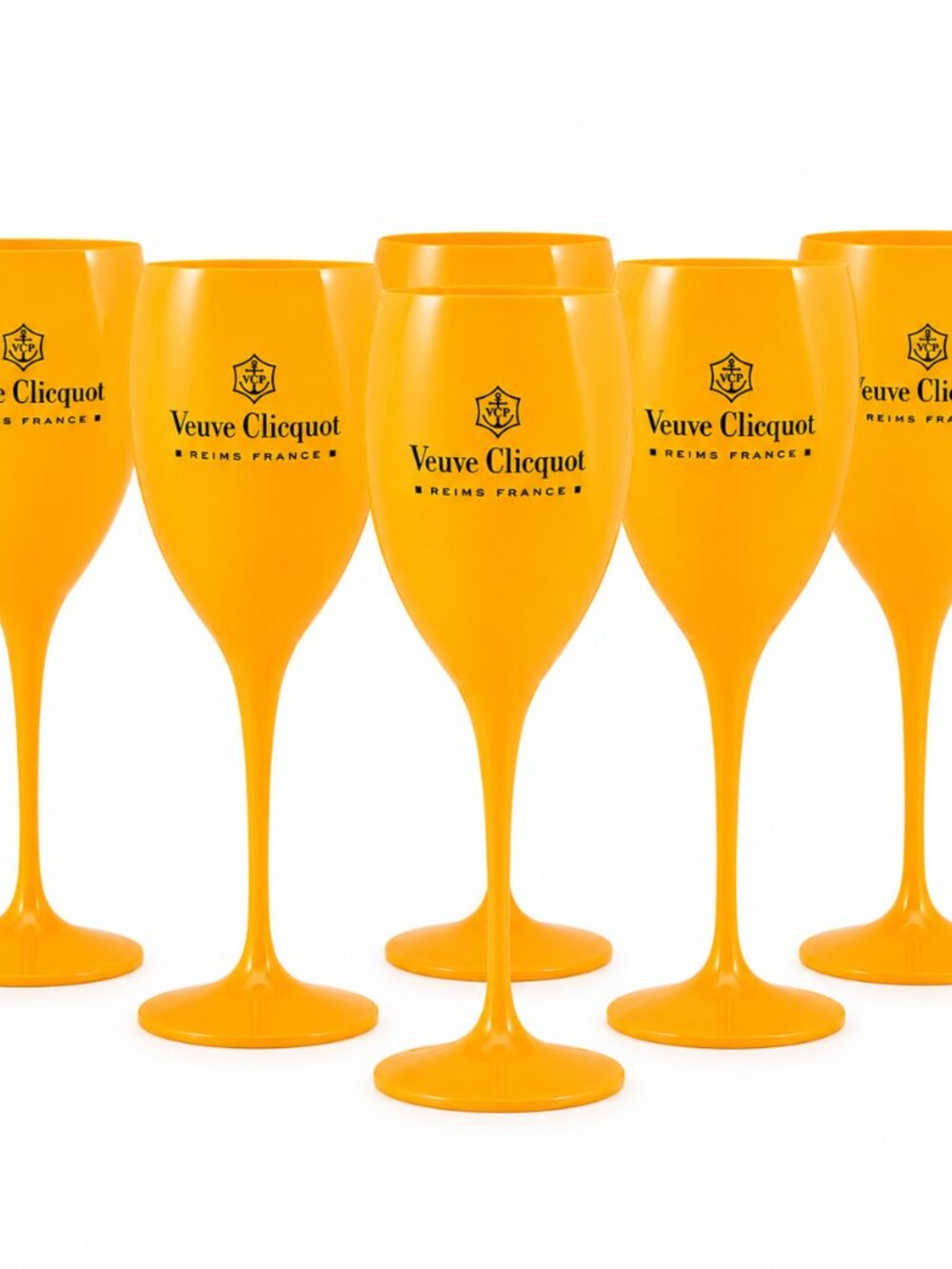Veuve Clicquot Plastic Champagne Flutes x 6
